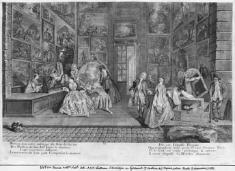 The shop sign of Gersaint, engraved by Pierre Aveline (c.1656-1722) c.1720